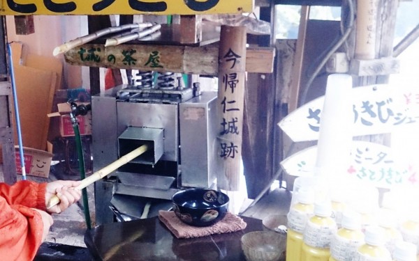 しぼりたてさとうきび生ジュースが飲めます(今帰仁村)