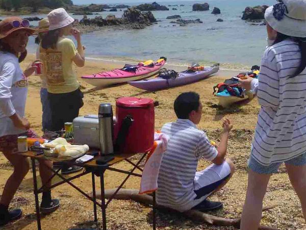 ビーチに上陸