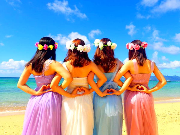 【沖縄恩納村】女子旅にオススメ!ドレスフォト撮影プラン♪(枚数無制限一眼レフ撮影)