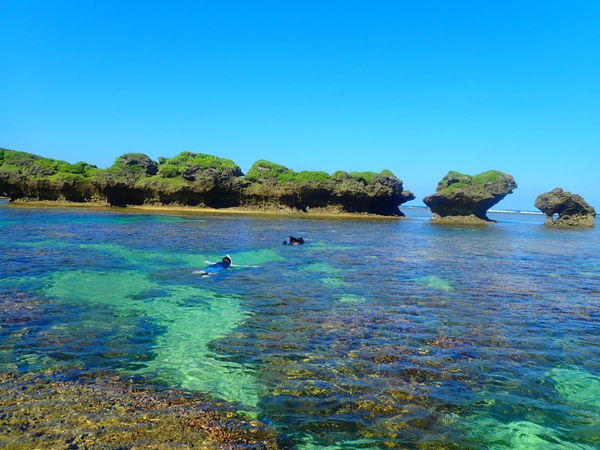 ※地域共通クーポン対象【西表島】石垣島から日帰参加OK♪天然の水族館『星砂の浜』でシュノーケリング!
