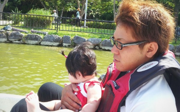 親子でボート乗り体験（県総合運動公園）