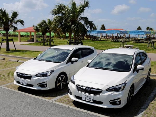 沖縄でレンタカー スバル インプレッサ スポーツ2 0i S アイサイト Ver 3 搭載車 沖縄旅行 写真で沖縄ツアー