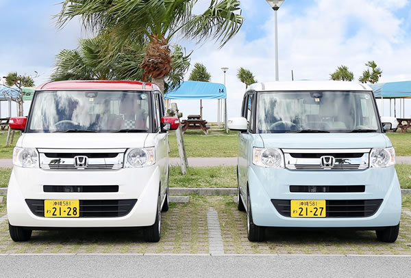 沖縄でレンタカー ホンダ N Box Slash スラッシュ 沖縄旅行 写真で沖縄ツアー