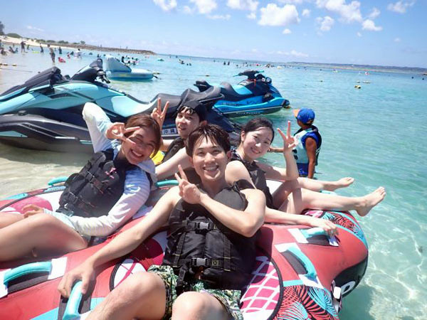 【渡久地港発】水納島マリン３種＆日帰り海水浴★往復乗船券｜写真無料ダウンロード付き