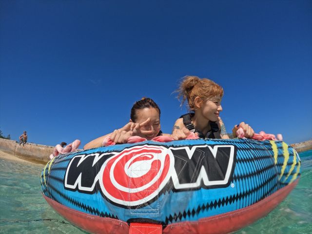 【渡久地港発】水納島マリン３種＆日帰り海水浴★往復乗船券｜写真無料ダウンロード付き