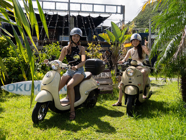 沖縄本島最北端で原付バイクレンタル♪気軽な50cc・4時間利用。辺戸岬やアスムイへGO！