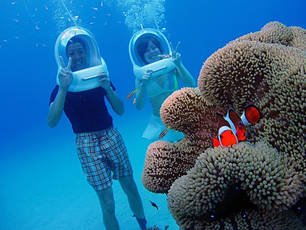 泳げなくても安心 シーウォーク シーウォーカー 沖縄の遊び 沖縄口コミ 体験ツアー
