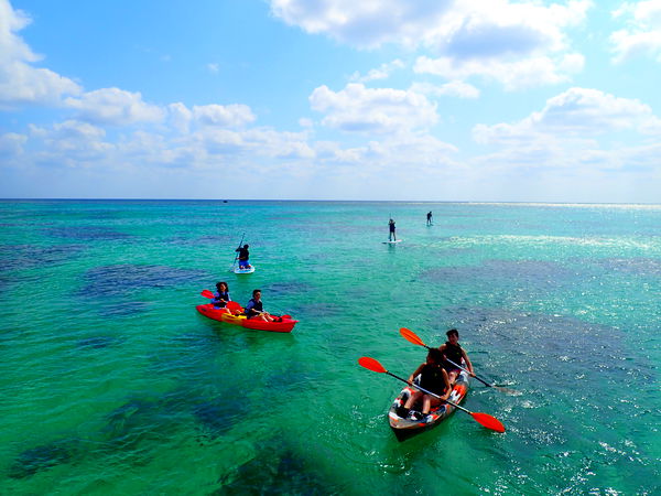 【宮古島/1日】宮古ブルーの海を遊びつくす！選べるSUP/カヌー&シュノーケリングセット【写真データ無料】